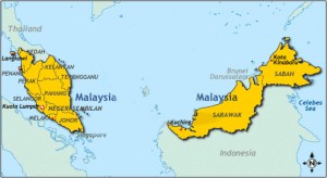 Karte von Malaysia