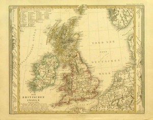 Alte Karte von Großbritannien
