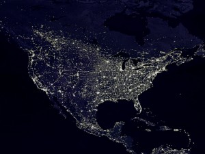 USA bei Nacht aus dem All