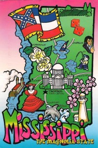 Alte Mississippi Postkarte