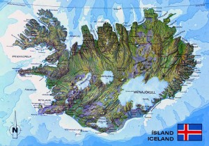 Karte von Island