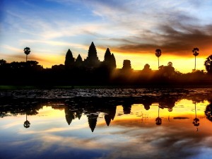Angkor Wat im Sonnenuntergang