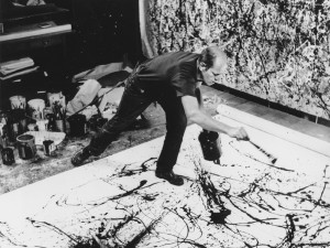 Jackson Pollock bei der Arbeit