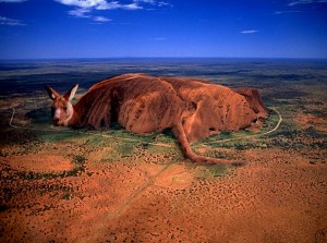 Der Ayers Rock als Känguru