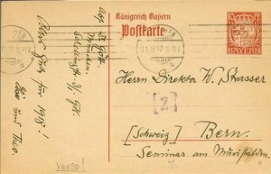 Alte Postkarte aus Bayern